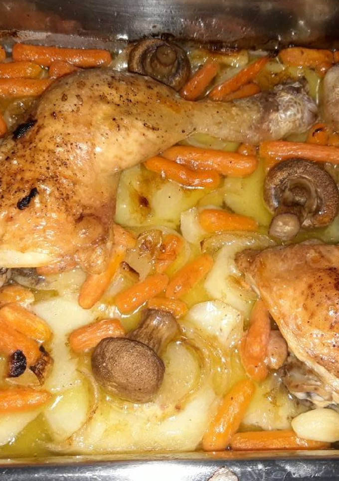 Una foto de Trasero de pollo con patata panadera