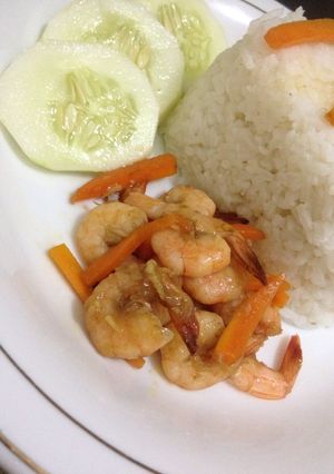 Foto resep udang saos tiram praktis