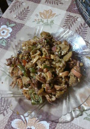 Foto resep Cumi asin bakso cabai hijau