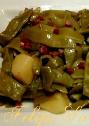 Una foto de Judías verdes planas con jamón