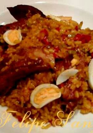 Una foto de Arroz con costillas de cerdo ibérico adobadas