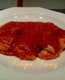 Pimientos del piquillo rellenos de gambas y bacalao 