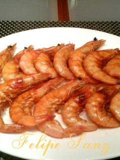 Una foto de Langostinos a la plancha