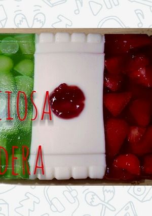 Una foto de Gelatina tricolor / Bandera de México 