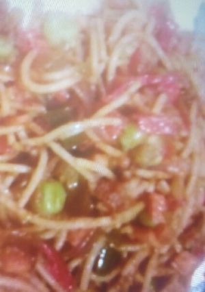 A picture of Spicy spaghetti.