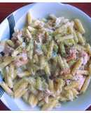 Macarrones con salmón