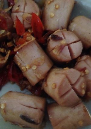 Foto resep Sosis tumis pedas simple