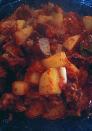 Foto resep Sambal goreng ati kentang daun bawang