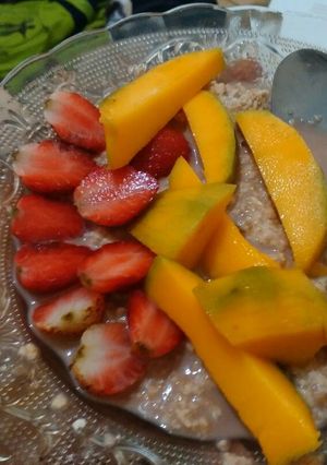 Foto resep Oatmeal buah (sarapan diet)