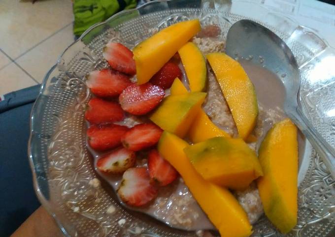 Resep Oatmeal buah (sarapan diet), Menggugah Selera