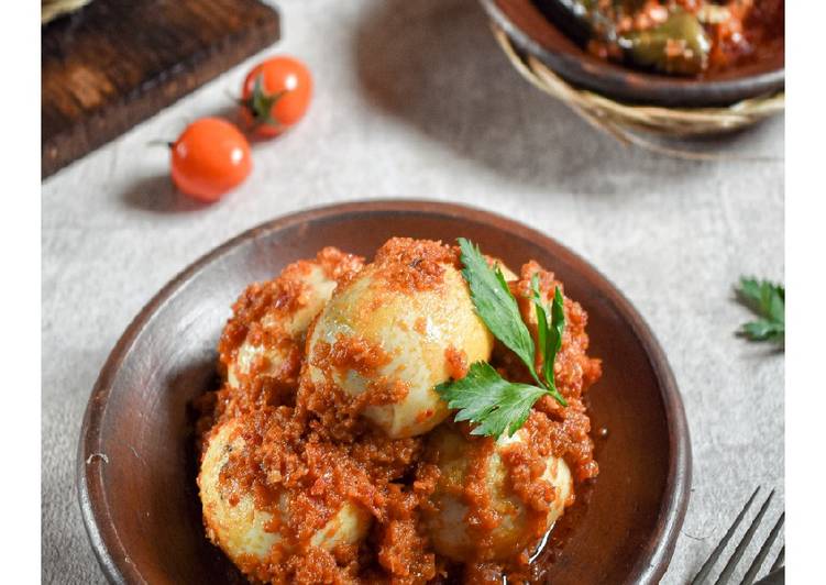 RECOMMANDED! Resep Balado Telor Terong