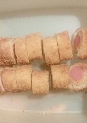 Foto resep roti tawar gulung sosis