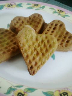 Foto resep waffel pandan