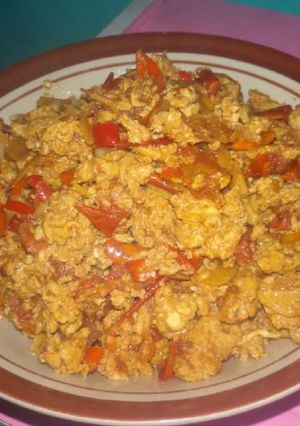Foto resep telur orak arik