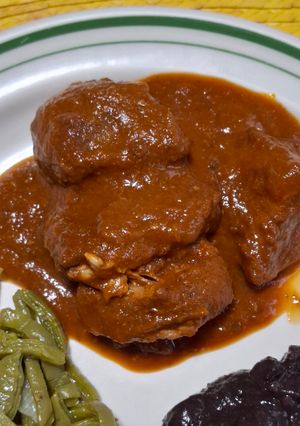 A picture of Pork with Three Chiles.