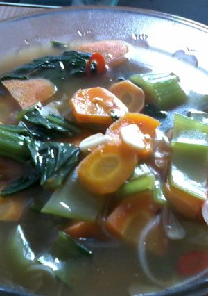 Foto resep Pokcoy Wortel Kuah Saus Tiram