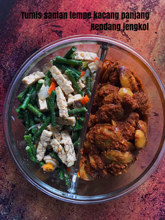 Foto resep Tumis santan tempe kacang panjang