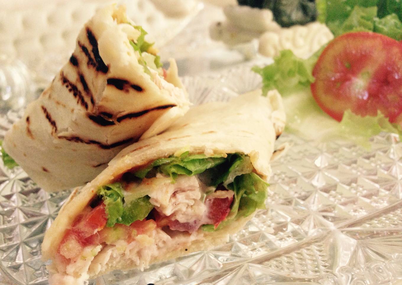 chicken wrap homemade tortilla