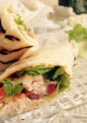 Foto resep chicken wrap homemade tortilla