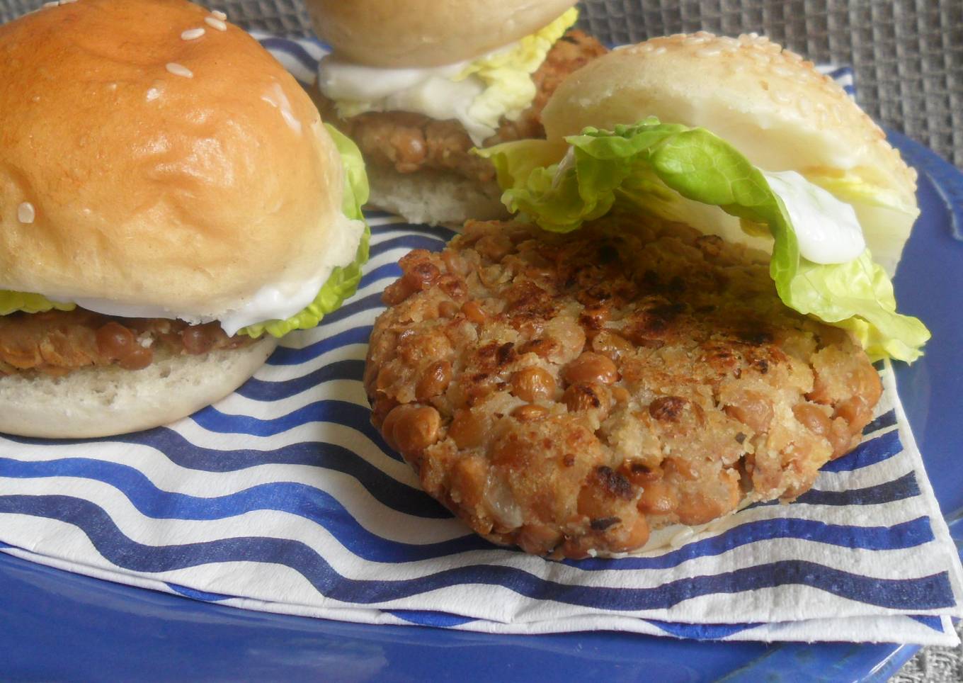 Hamburguesas veganas de lentejas!