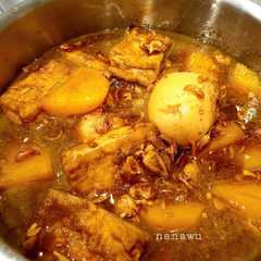 รูปของ Semur tahu telur kentang (kaya rempah)