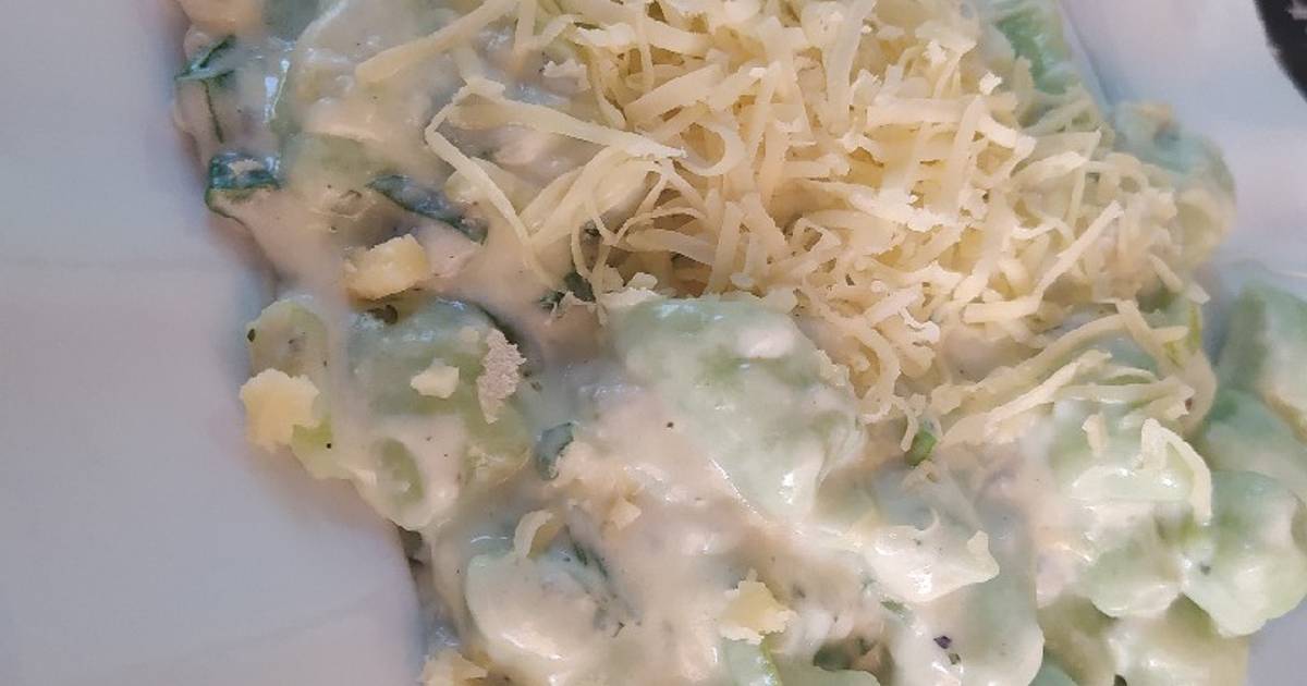 Salsa de crema de leche, salsa blanca, queso, puerro y verdeo Receta de