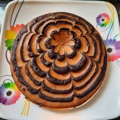 Biscuit Marble cake/ Eggless Marble cake without oven A picture of Biscuit Marble cake/ Eggless Marble cake without oven.