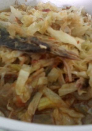 Foto resep Tumis kubis ikan tongkol pedas