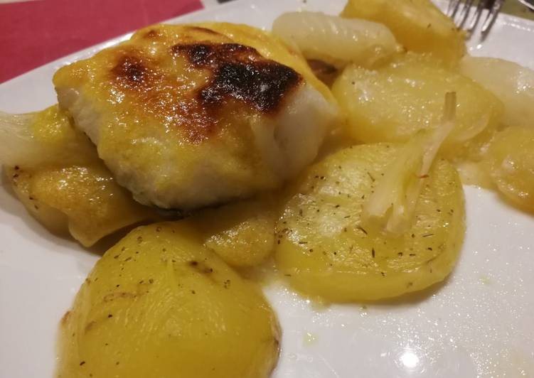 Bacalao con allioli gratinado