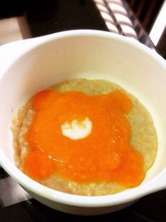 Foto resep MPASI (8M+) Bubur Oat saus mangga cream