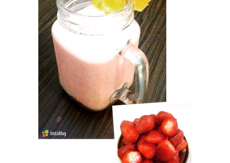 Cara Gampang Membuat Strawberry Smoothies, Lezat