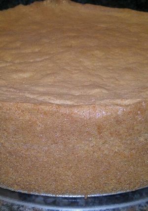 Una foto de Bizcochuelo sin tacc light con 3 ingredientes súper fácil. Y húmedo