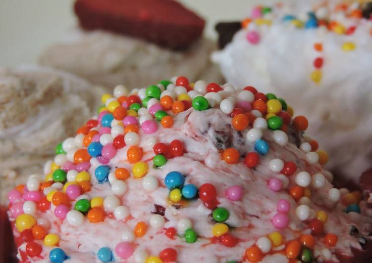 Chocolate cupcake with strawberry and chocolate filling
