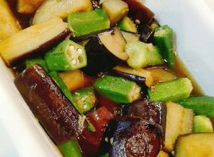 Foto resep Eggplant and Okra Agebitashi