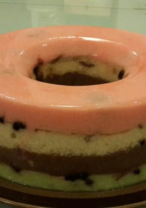 Foto resep pudding biskuit 4 lapis with vla