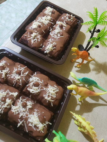 Anti Ribet, Memasak Brownies kukus dng vla coklat lumer meleleh😘 Untuk Jualan