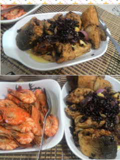 A picture of Milkfish with salted black beans.