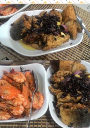 A picture of Milkfish with salted black beans.