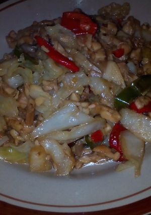 Foto resep tumis kol tempe kecap pedas manis