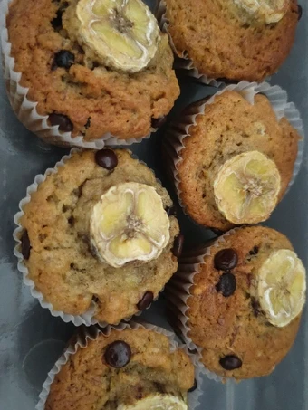 Cara Simple Membikin Resep  Banana muffin chocochips yang Enak, Lezat