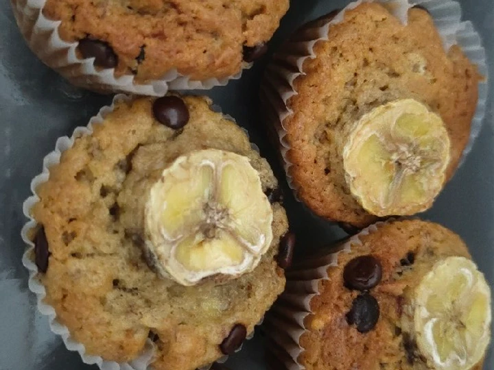 Cara Simple Membuat Resep  Banana muffin chocochips yang Lezat Sekali, Enak