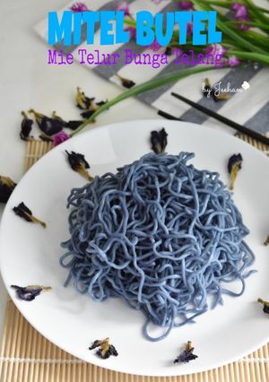 Foto resep MITEL BUTEL (Mie Telur Bunga Telang)