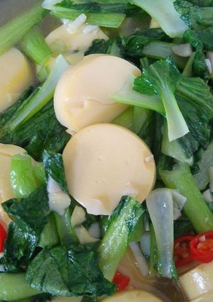 Foto resep pakcoy cah tofu
