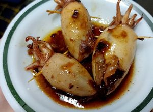 Hình của món Mực nhồi / mực độn rim.