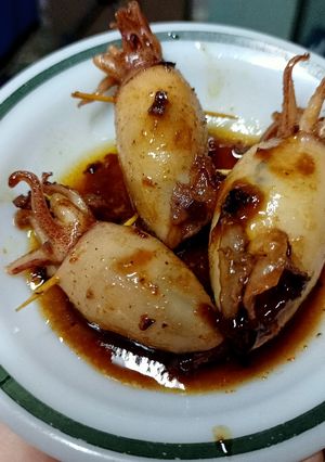 Hình của món Mực nhồi / mực độn rim.