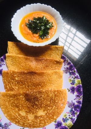 A picture of Sprouted grounuts dosai.