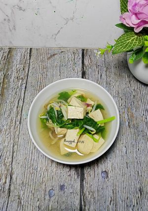 Foto resep Sayur bening bayam tahu putih