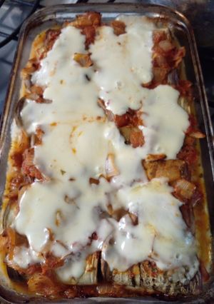 Una foto de Canelones de berenjenas