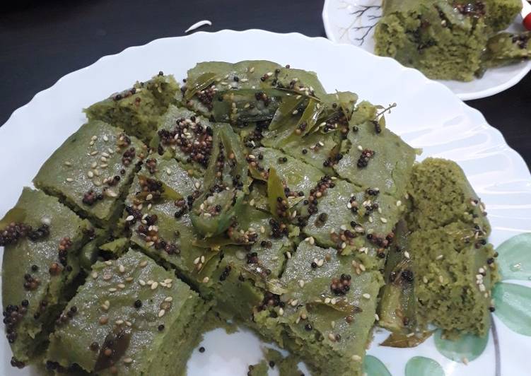 Recipe of DietPerfect Green dhokla
