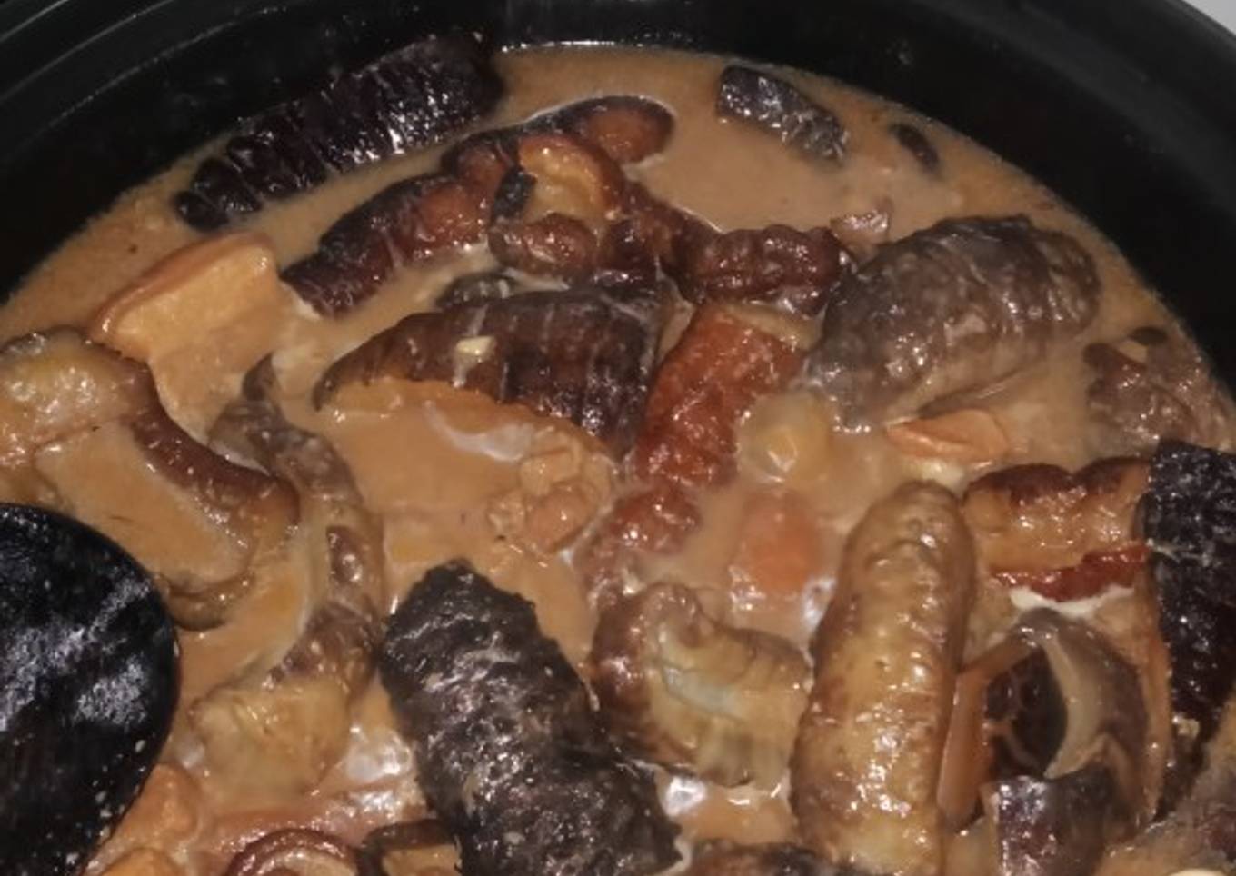Tripang/haisom cah jamur shitake